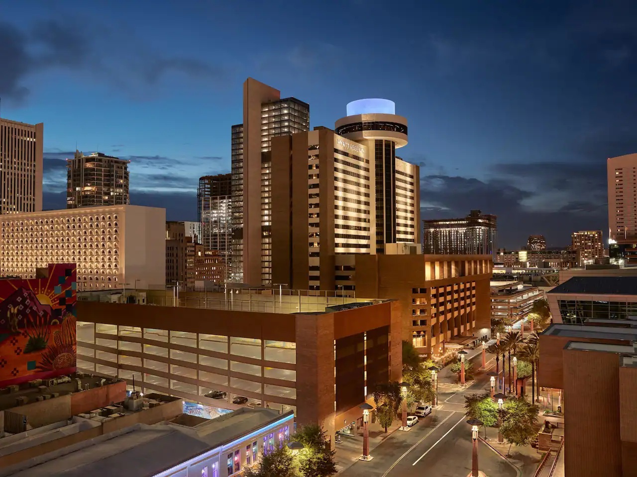 Hyatt Regency Phoenix Exterior Night