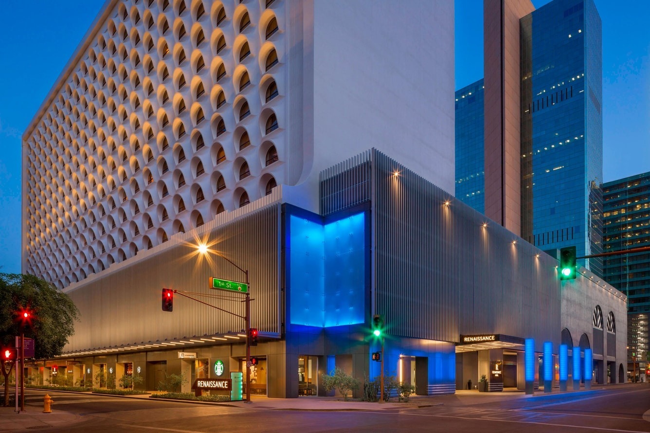 Exterior view of the Renaissance Phoenix Downtown Hotel.