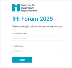 A screenshot of the login screen for the Forum Virtual Lobby.